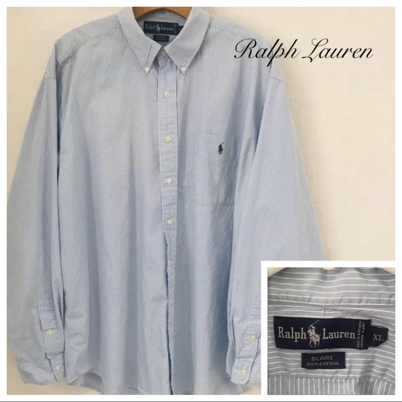 Ralph Blaire Men's Dress Shirt Polo Lauren Xl 1JlFcK
